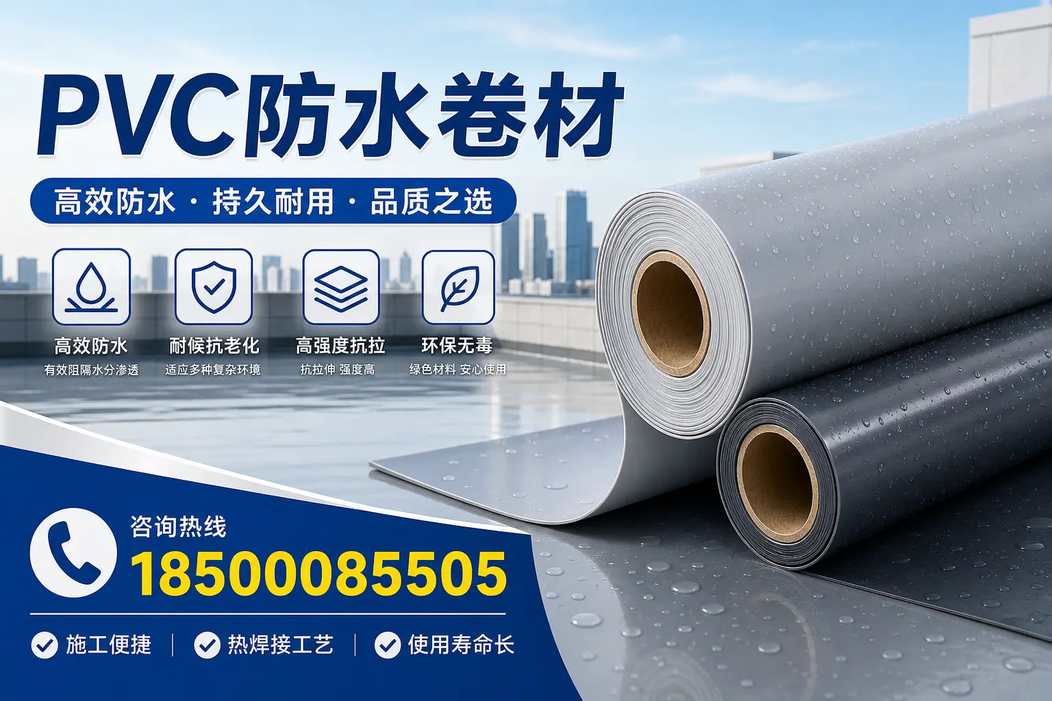 PVC防水卷材施工过程详解,确保在黔西南顺利完成项目